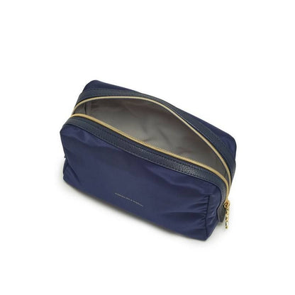 Toiletries Bag with charm in Navy Blue Travel Pouch
