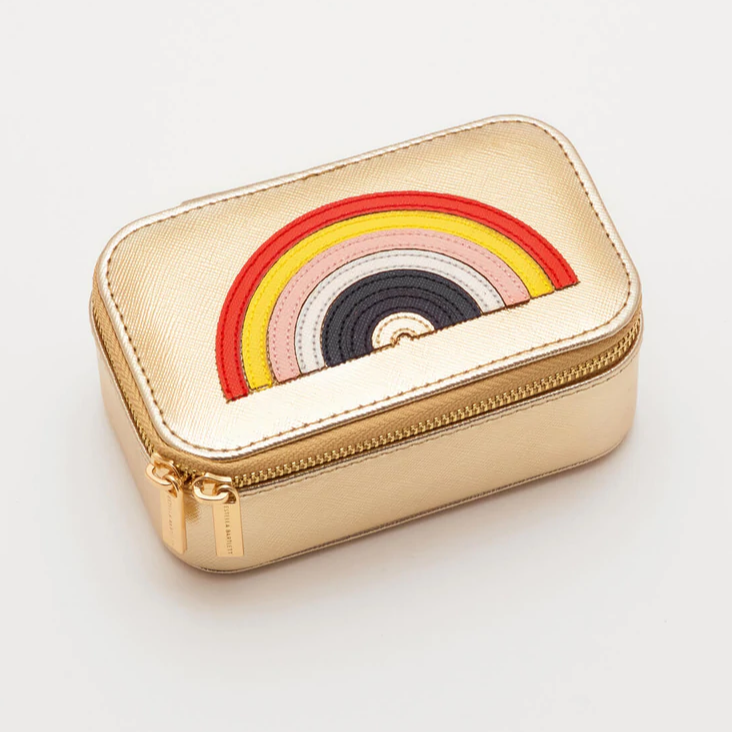 Rainbow Gold Travel Trinket Jewellery Box
