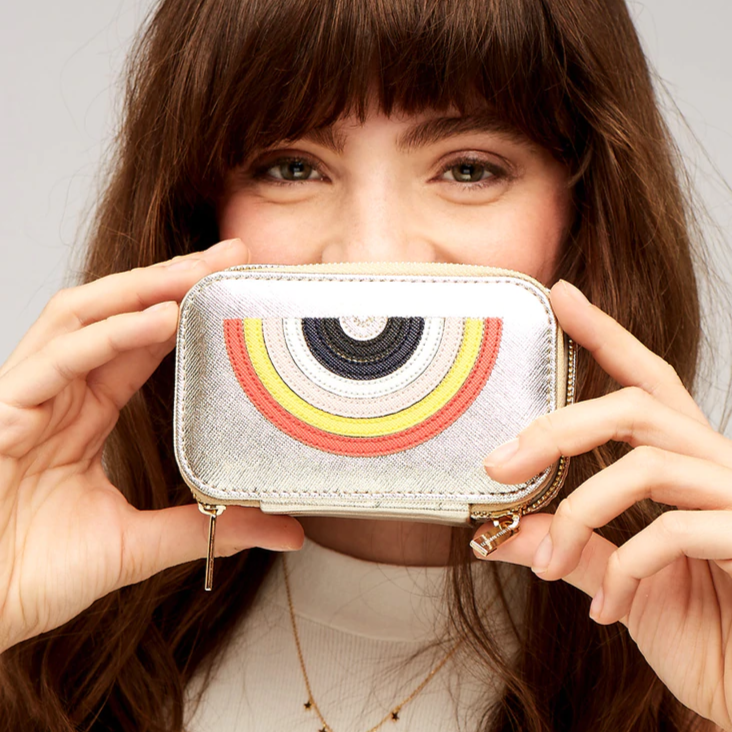Rainbow Gold Travel Trinket Jewellery Box