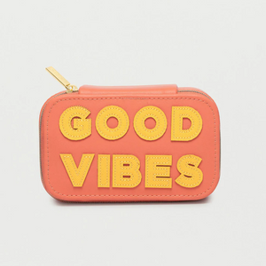 Orange Good Vibes Only Trinket Jewellery Travel Box