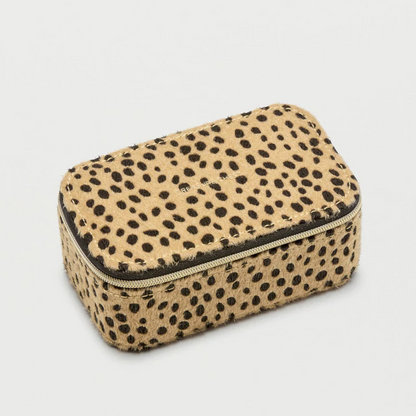 Textured Cheetah Trinket Jewellery Travel Box Estella Bartlett