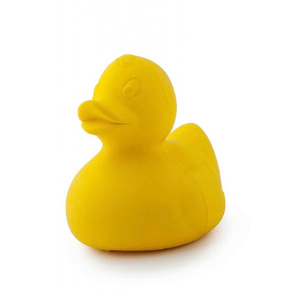 Baby teether and bath toy Duck in yellow made from natural rubber