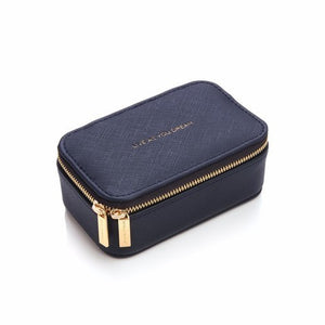 
            
                Load image into Gallery viewer, Mini Jewellery Box Faux Leather &amp;#39;Live as you dream&amp;#39; Navy
            
        