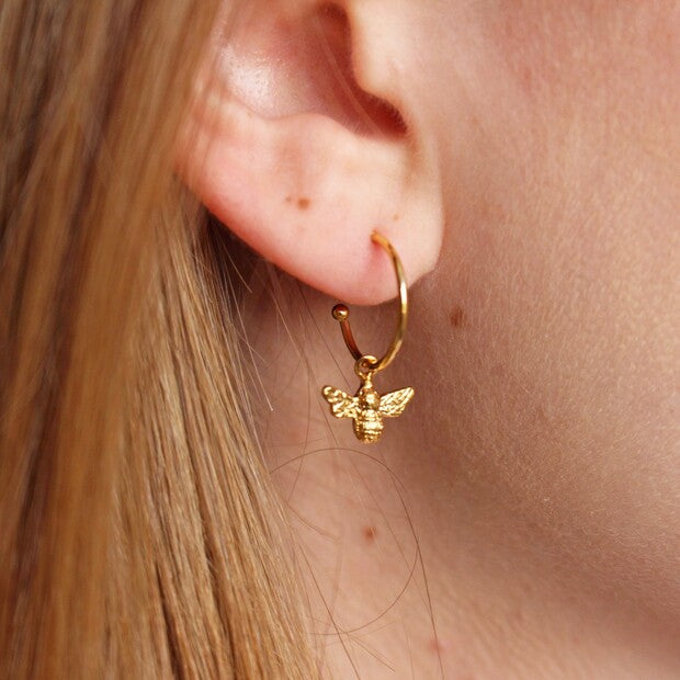 Hoop Earrings Bee Charm Estella Bartlett