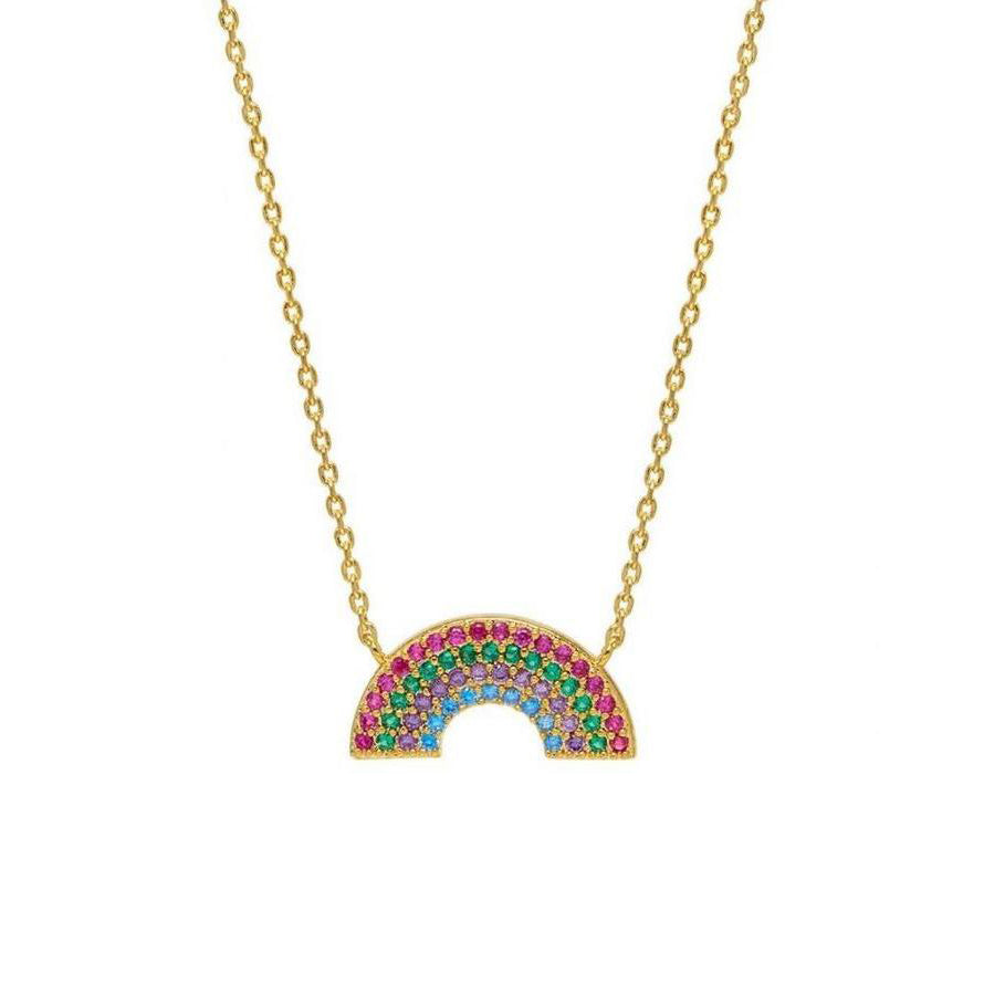 Necklace Rainbow in Gold and Multicolour
