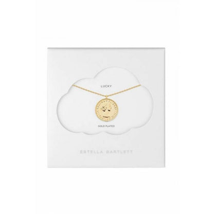 Necklace Lucky 6 Pence Charm Gold Plated