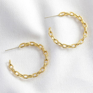 XXEB Chain Hoop Earing Gld