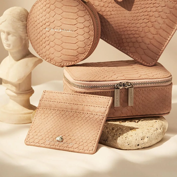 Mini Jewellery Box - Blush Pink Snake Print