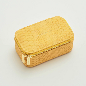 Mini Jewellery Box - Mustard Yellow Snake Print