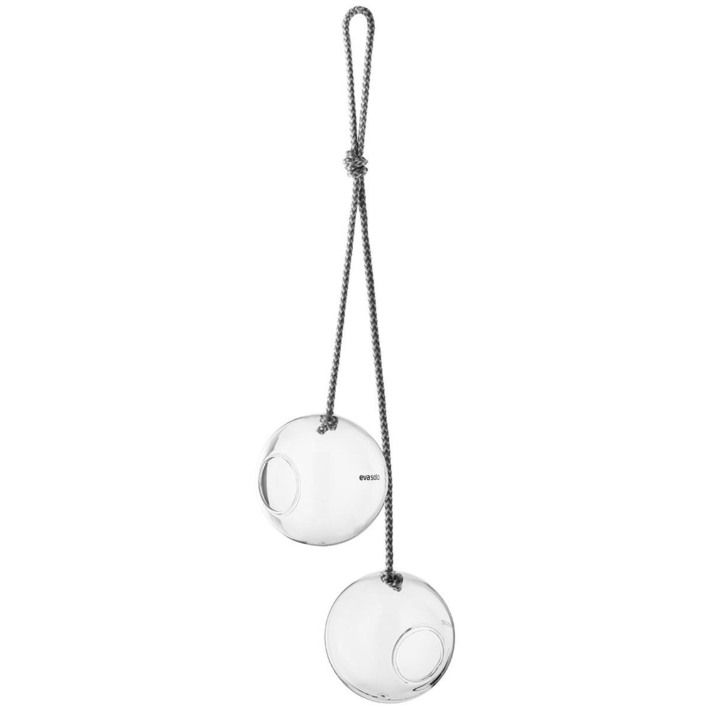 Bird Feeders Hanging Set of 2 in Glass