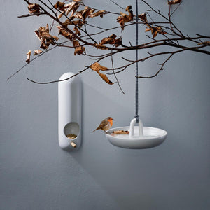 Hanging Bird Bath in White