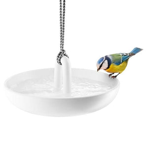 Hanging Bird Bath in White