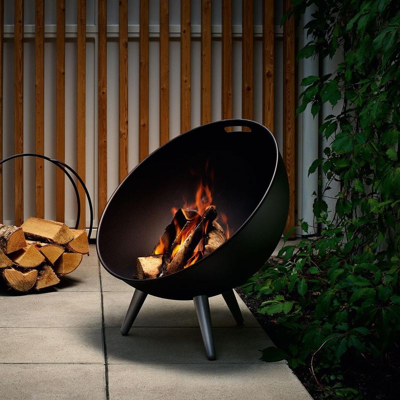 Fire Pit Fireplace BBQ Fireglobe in Black *Pre-Order