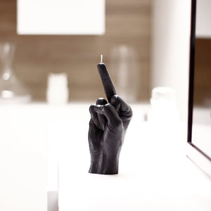 Handmade Candle hand F*ck You Black