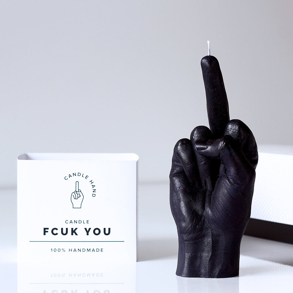 
            
                Load image into Gallery viewer, Handmade Candle hand F*ck You Black
            
        