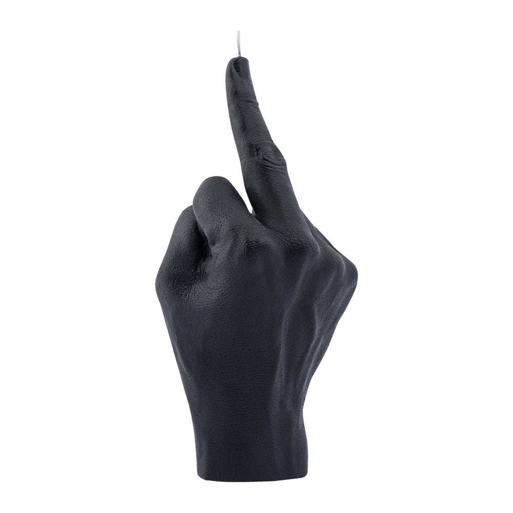 Handmade Candle hand F*ck You Black