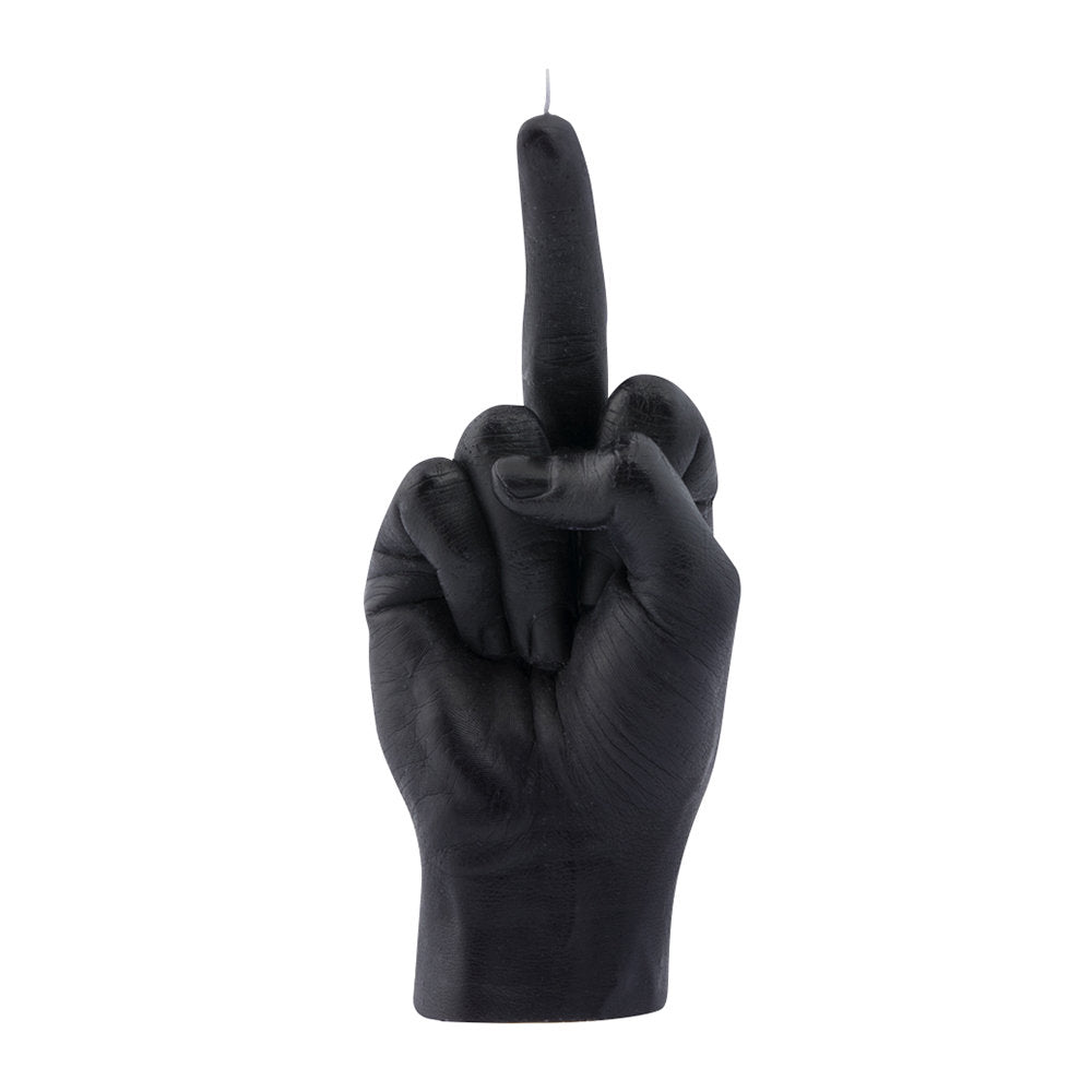 Handmade Candle hand F*ck You Black