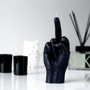 Handmade Candle hand F*ck You Black