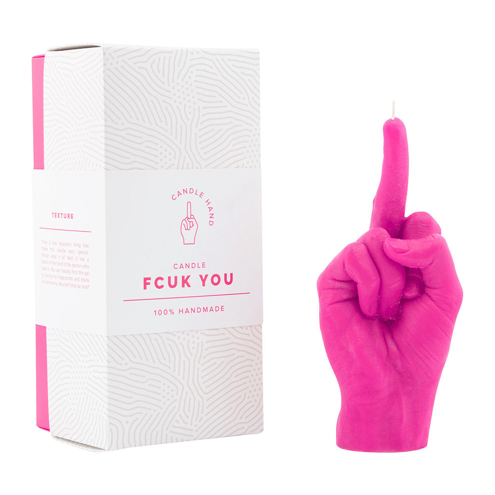 Handmade Candle hand F*ck You Pink