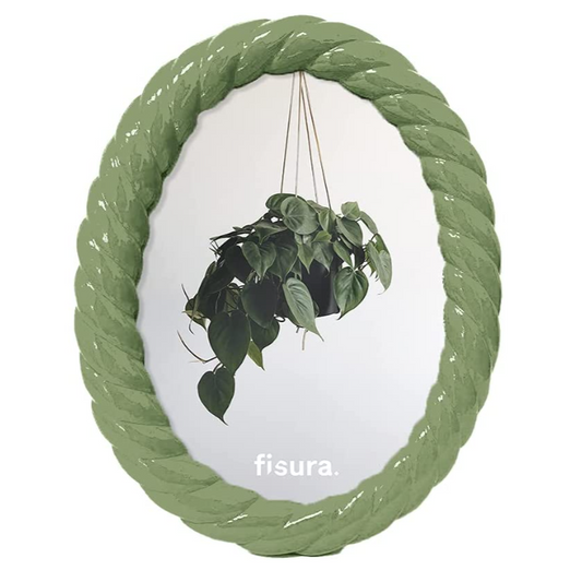 Oval Photo Frame Jade Green Platted Border