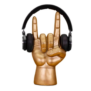 
            
                Load image into Gallery viewer, Luckies rock On Headphone Stand Gold
            
        