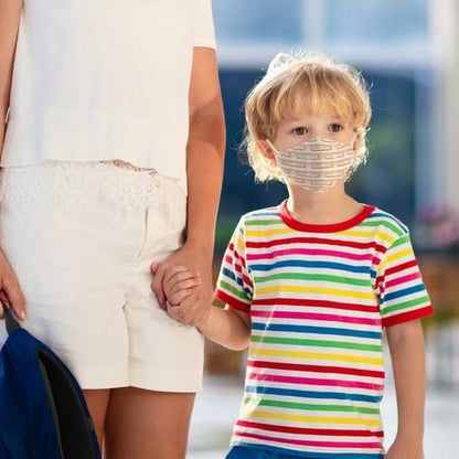 Kids Face Mask Rainbow and Stars Design