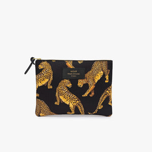 Pouch Bag Large Leopard Gold and Black