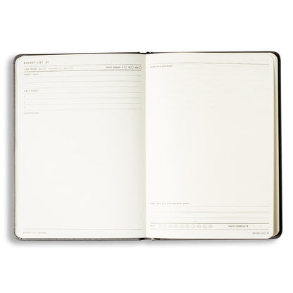 A5 Hardcover notebook with bucket list cities in grey