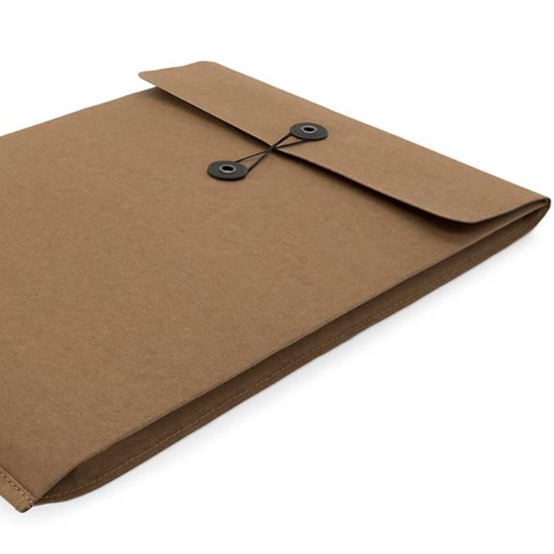 Envelope Tech Sleeve for Laptop Tablet Brown Lined