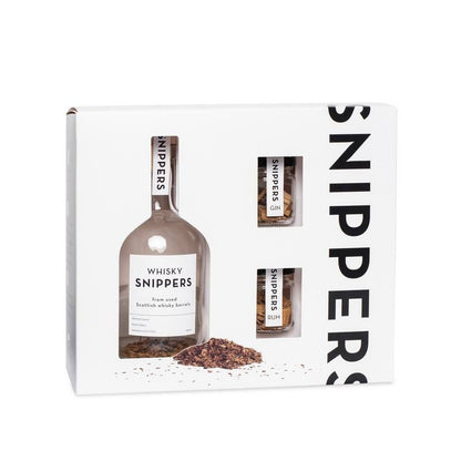 Whisky, Rum & Gin Mixed Gift Pack Aged Wooden Barrel Infusions DIY Gift Bottle Snippers 350ml