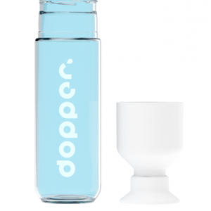 Glass Transparent Water Bottle 400ml White