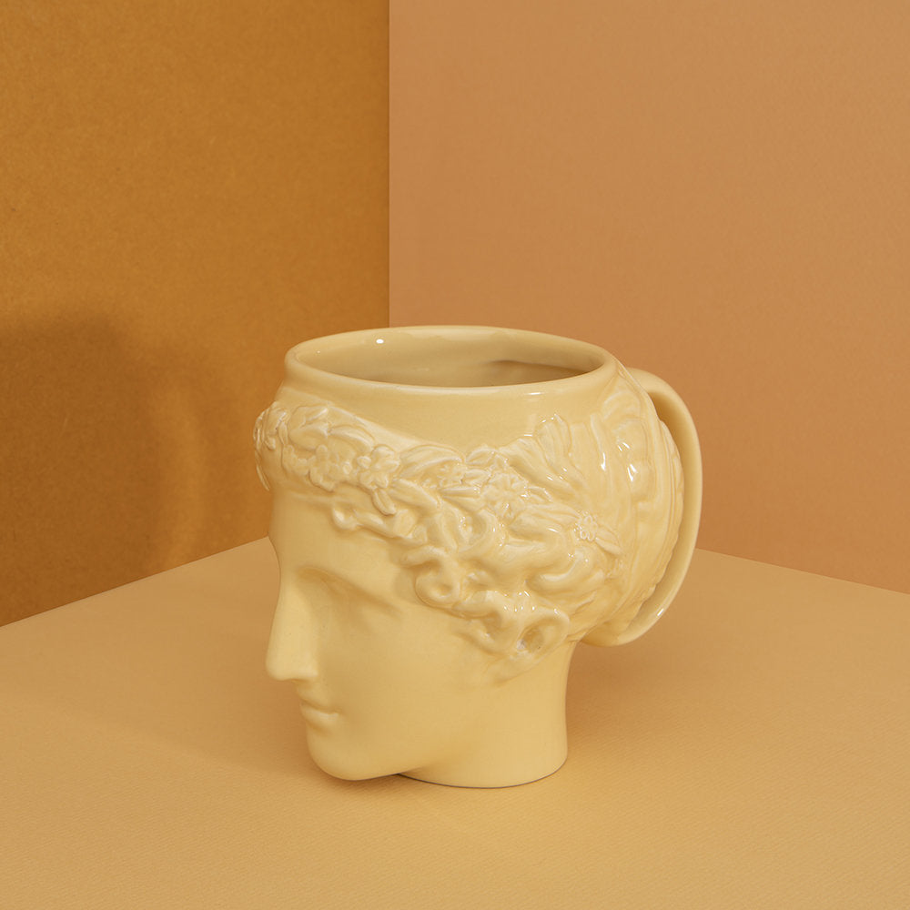 Mug Ceramic Greek Euphrosyne Yellow
