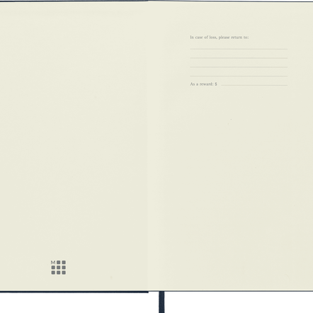 Moleskine Notebook Hardback Classic Ruled Navy Large