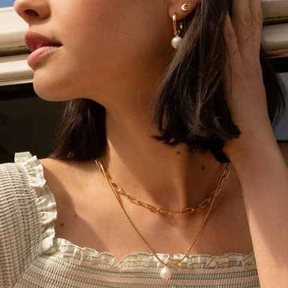 Paperclip Chain Gold Plated Necklace Estella Bartlett