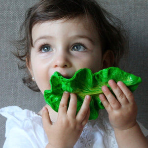 Baby Teether Toy Rubber Kale Green