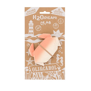 Baby Teether Bath Toy Rubber Crab 'H2Origami' Light Pink