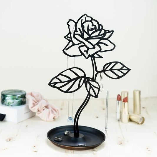 Jewellery Holder Rose Shape in Black