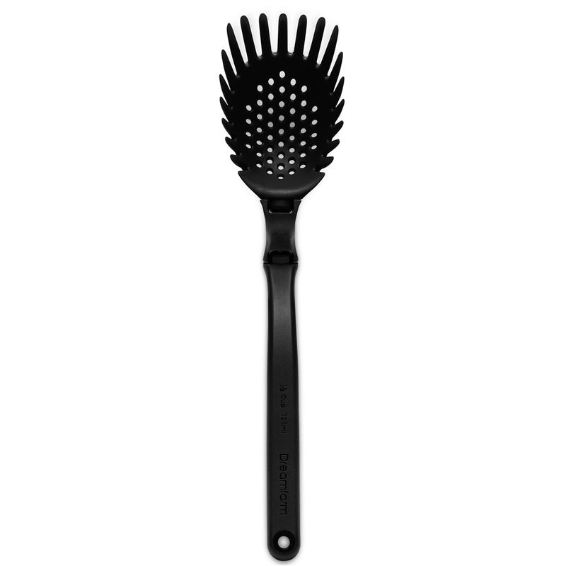 Pasta Server & Holey Ladle Strainer - Black Spadle