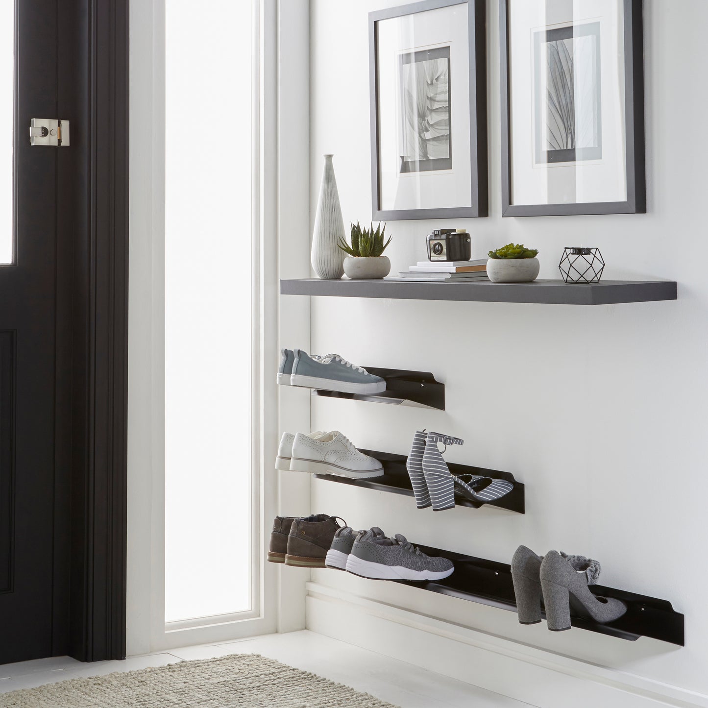 J-ME - Large Floating Shoe Rack 1200mm - Black