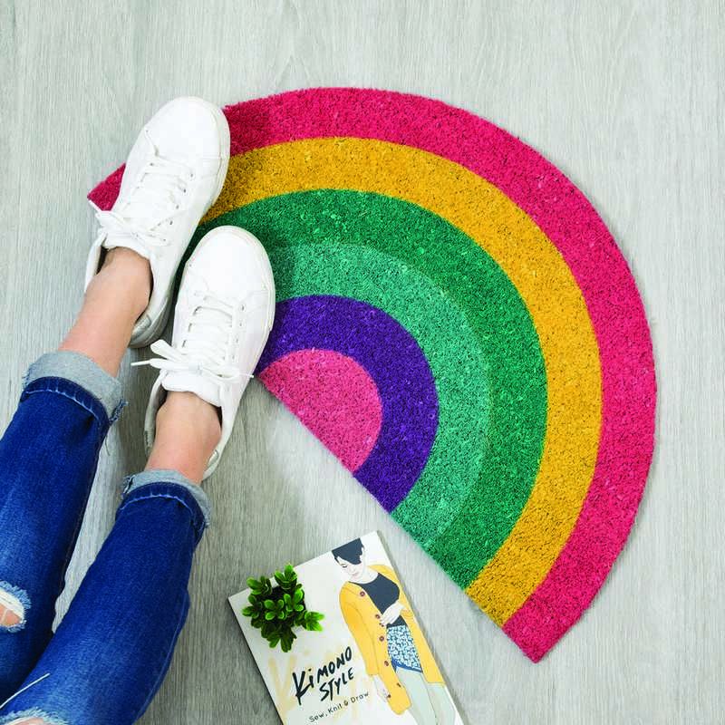 Doormat Rainbow Colourful Non-Slip