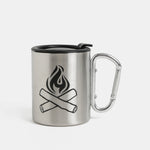 Camping Mug in Silver | Iron and Glory Happy Camper