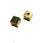 Dice Set of Two 'Let it roll' Iron and Glory Gold