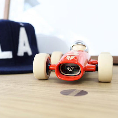 Toy Car Malibu Benjamin Number 3 in Red and Cream