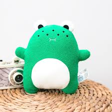 Frog plush soft toy for children 'Ricecharming' in green