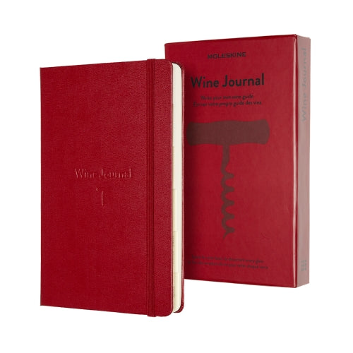 Moleskine Journal for wine recording and personalising in Bordeaux red