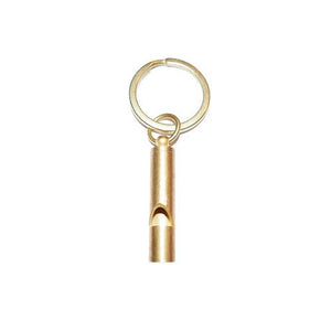 Keychain Whistle 'Blow' Iron and Glory Brass