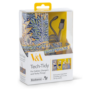 V&A Yellow Tech Tidy Wallet Morris Print