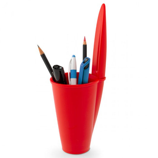 Desk tidy Bic pen lid  | Red