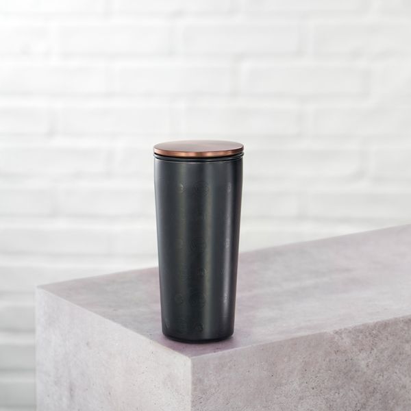 
            
                Load image into Gallery viewer, Sliding Travel Mug Stainless Steel Raddington Black Copper W10
            
        