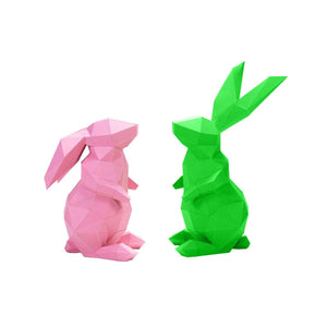 Wall Art DIY Papercraft Bunnies Model 3D Puzzle